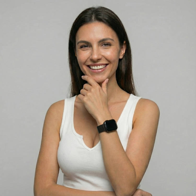 Magnetic Metal Band for Apple Watch  44/45/46/49mm -Black