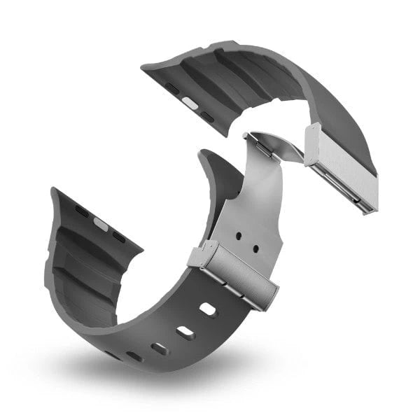 Premium Magnetic Silicone Band for Apple Watch 44/45/46/49mm LEOBANDS Mason AW05 -Gray