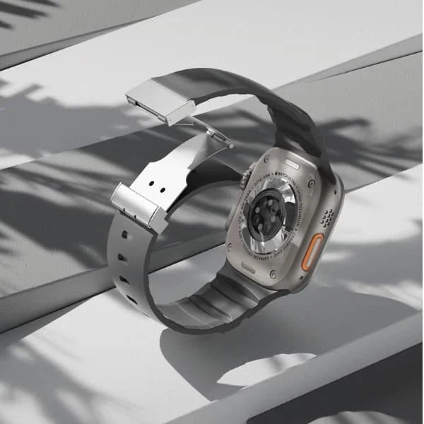 Premium Magnetic Silicone Band for Apple Watch 44/45/46/49mm LEOBANDS Mason AW05 -Gray