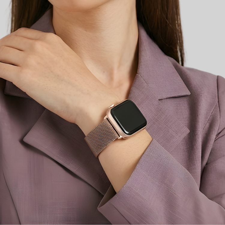 Magnetic Metal Band for Apple Watch  44/45/46/49mm -Rose Gold